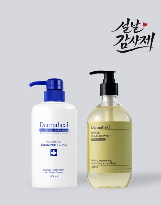 [GIFT] 헤어 컨디셔닝 샴푸 겔 500ml + 펩타이드 시카 바디워시 500ml