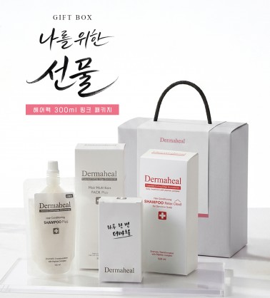 가정의달 선물세트 더마힐 헤어팩 300ml 핑크 패키지